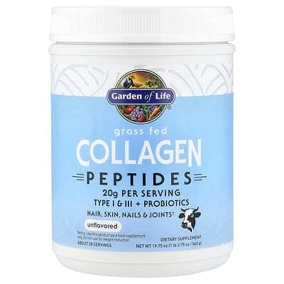 Garden of Life, グラスフェッド・コラーゲンペプチド、無香料、19.75 oz (560 g)